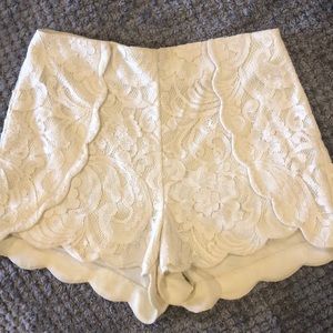 Lush Cream Lace Shorts